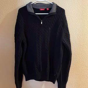 Mens 1/4 zip Navy Izod Sweater